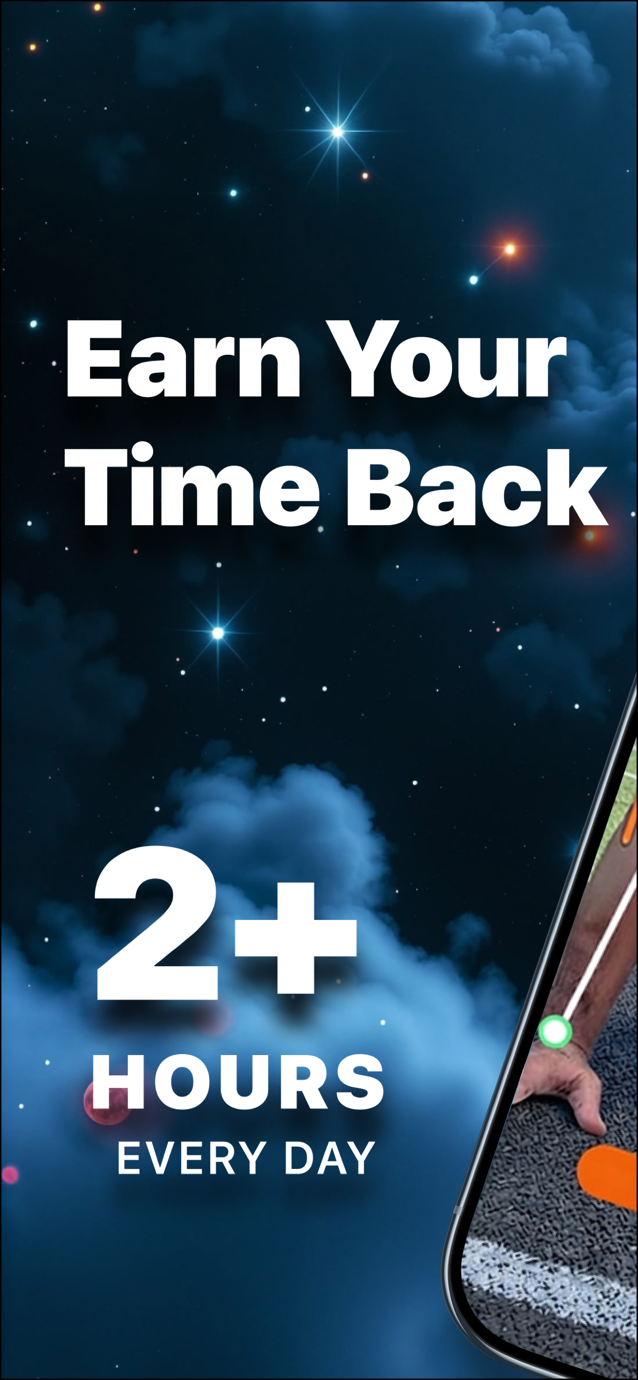 Per Push home screen showing earned screen time and daily budget